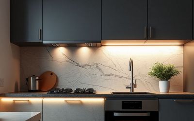 Фартук из искусственного камня с подсветкой